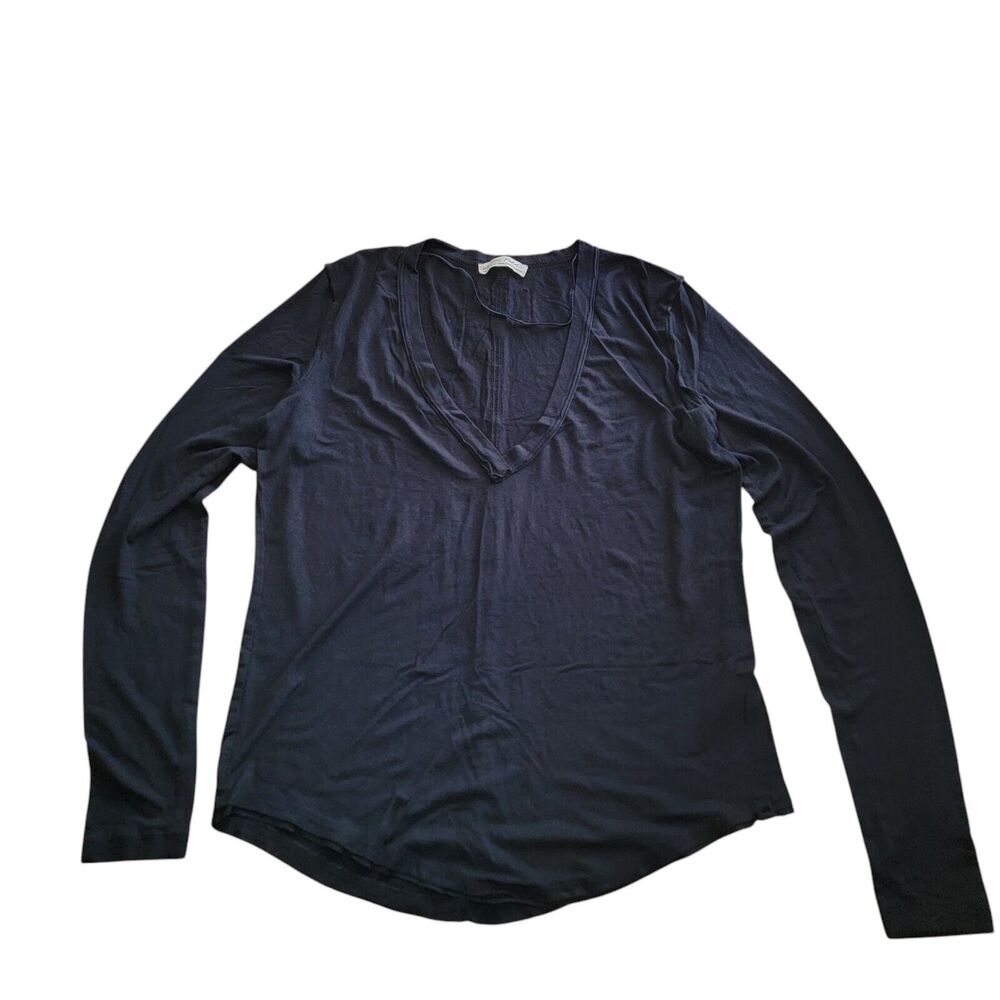 We The Free by Free People Moon Dance Black Top Sz Small Long Sleeves